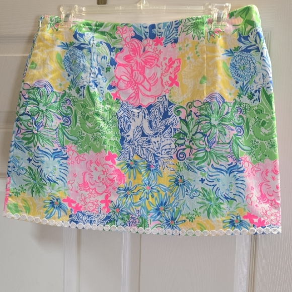 Lilly Pulitzer Floral Print Skirt NWOT - Picture 4 of 9